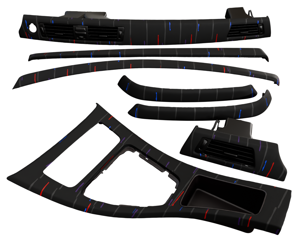 2006-2013 BMW 3-SERIES E90 WOOD TRIM NON-M NON-IDRIVE