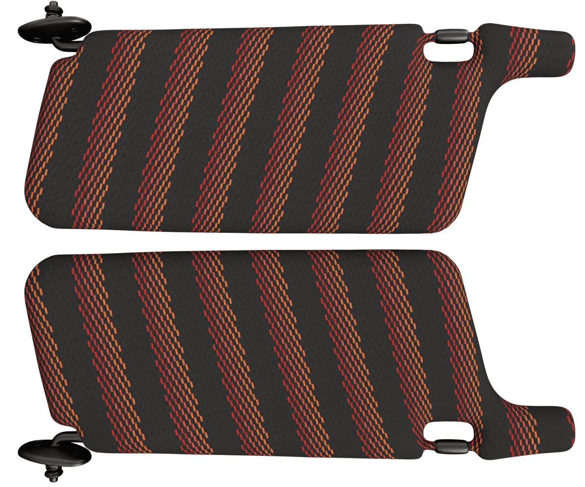 acura integra OEM sun visors wrapped in 3 Mtech Red fabric