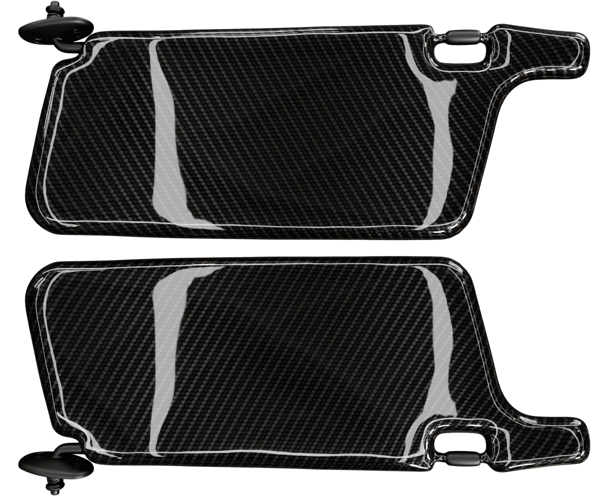 acura-integra Carbon fiber sun-visors in a high gloss finish