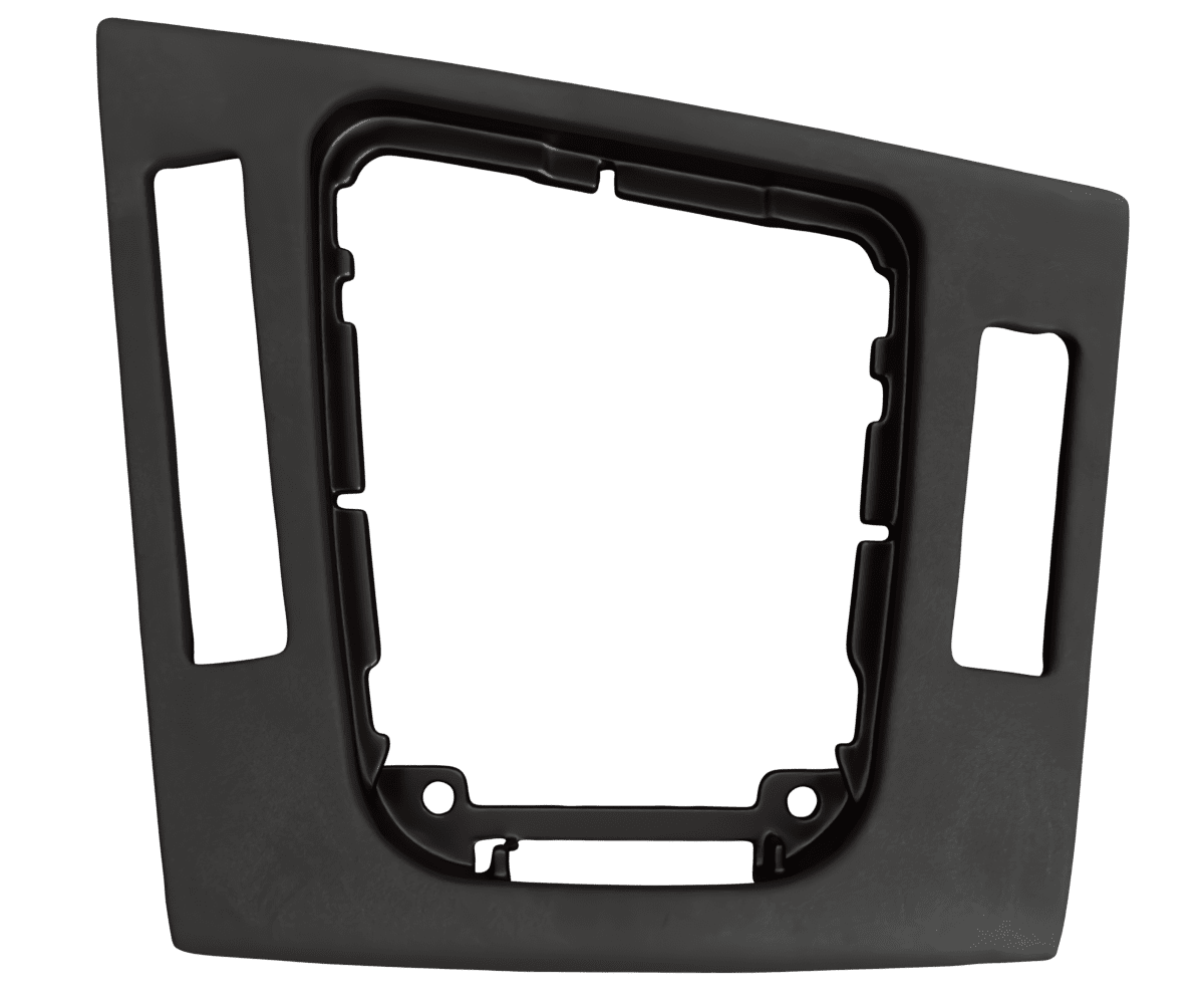 bmw e46 Custom upholstered black Alcantara center console with parallel stitching