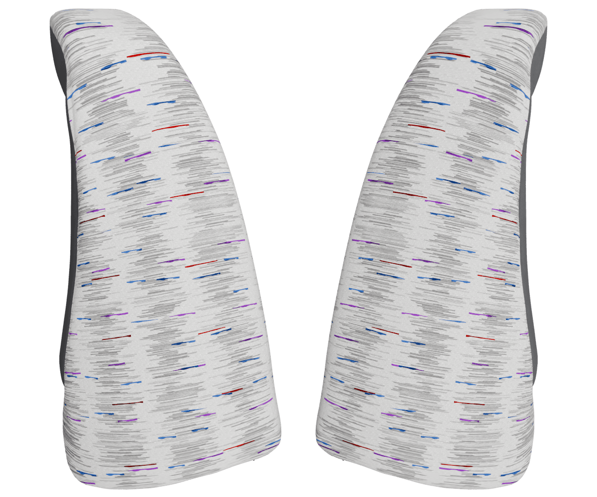 bmw e90 OEM bolster set wrapped in 3 M Hurricane Grey fabric