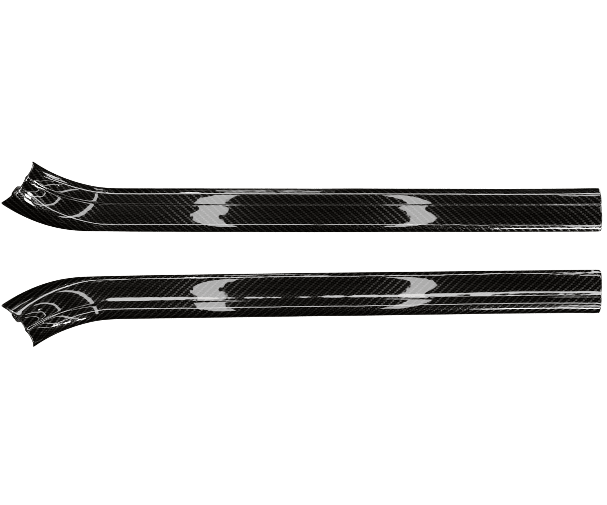 bmw e92 e93 Carbon fiber door sill trim in a high gloss finish