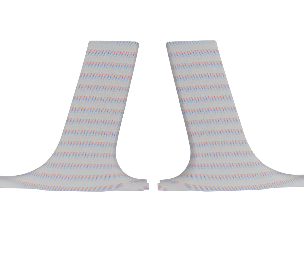 bmw e9x OEM lower b pillar set wrapped in 3 Mtech M Grey fabric