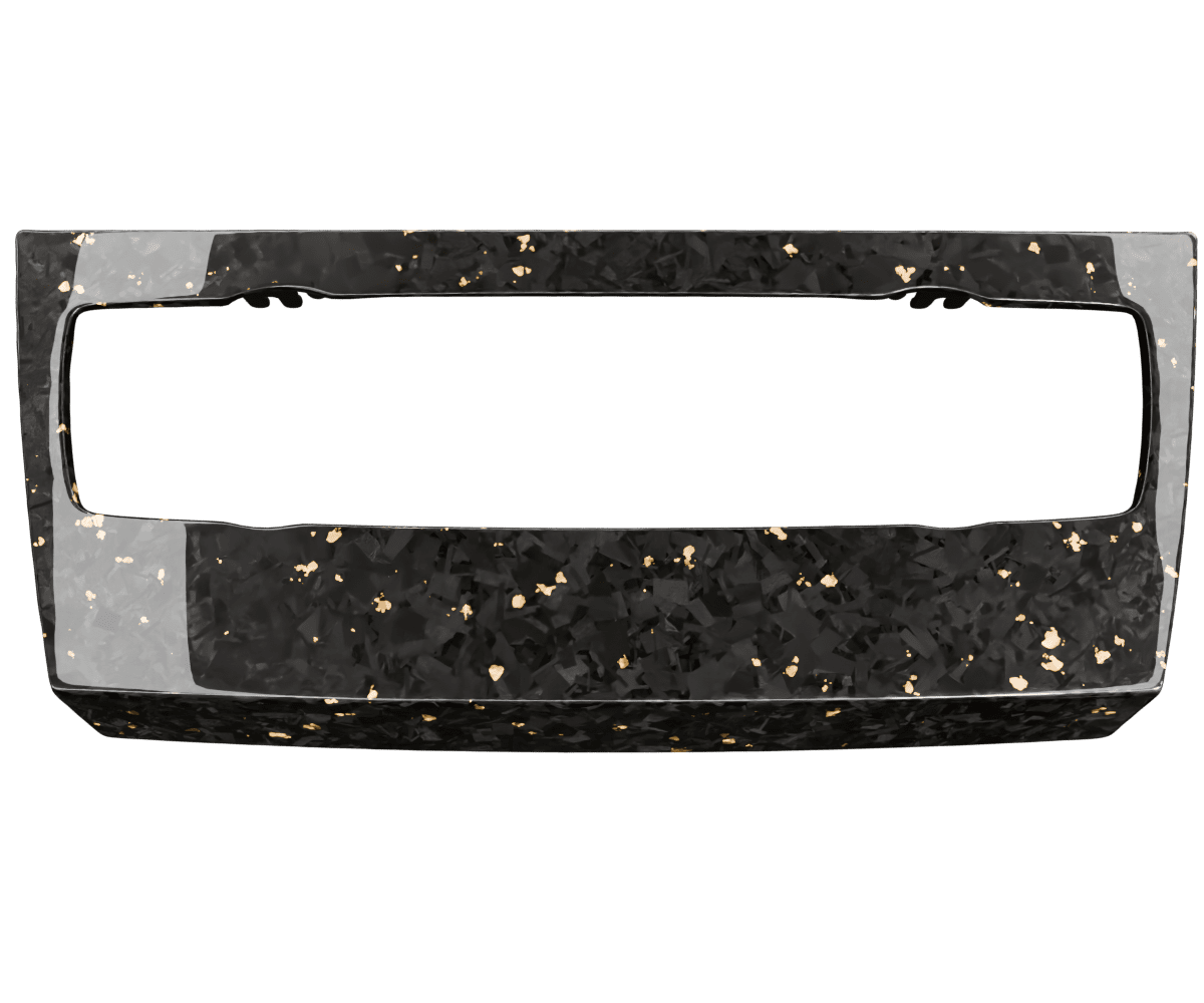 bmw e9x Forged carbon fiber non idrive ac cover no cutout with colored flakes finished in high gloss