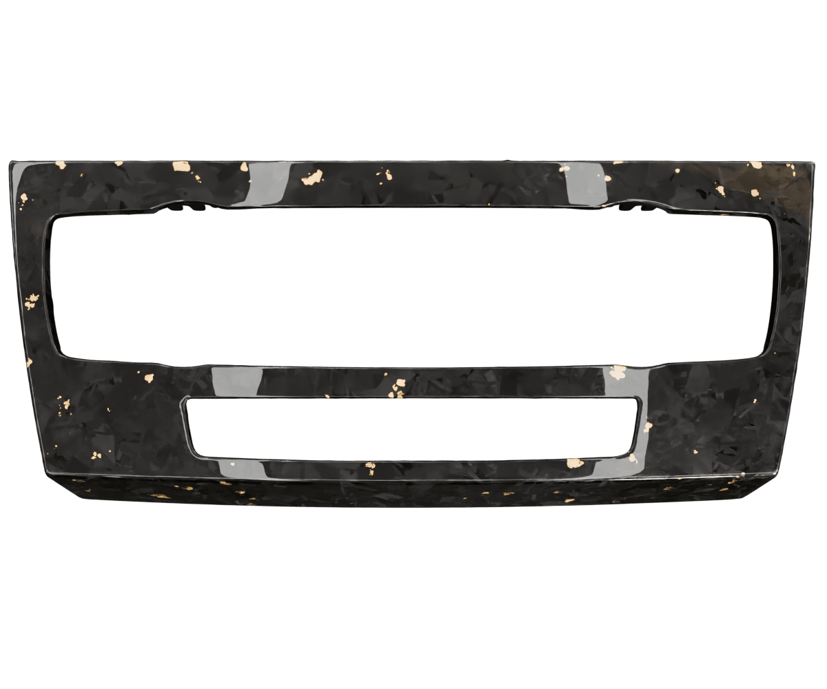 bmw e9x Forged carbon fiber non idrive ac cover with cutout with colored flakes finished in high gloss