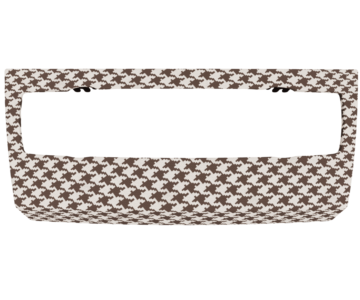 bmw e9x non idrive ac cover no cutout upholstered in custom woven houndstooth fabric