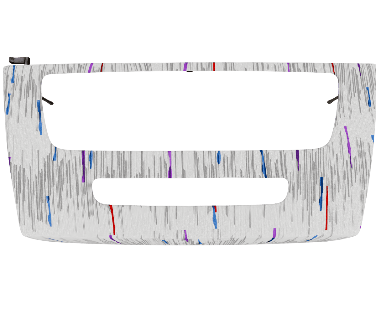 bmw e9x idrive OEM radio panel cover with cutout wrapped in 3 M Hurricane Grey fabric