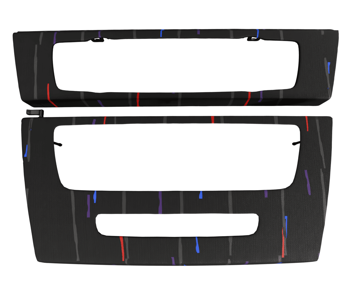 bmw e9x idrive OEM ac media panel cover bundle wrapped in 3 M Rain Black fabric