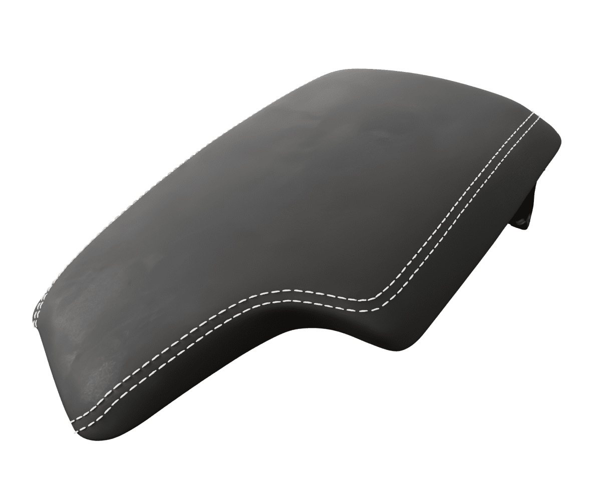 bmw f8x f3x Custom upholstered black Alcantara arm rest console cover with parallel stitching