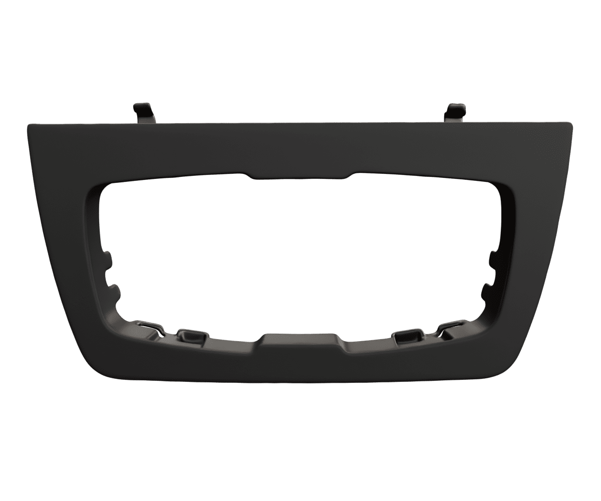 bmw f8x f3x Custom upholstered black Alcantara headlight switch cover with parallel stitching