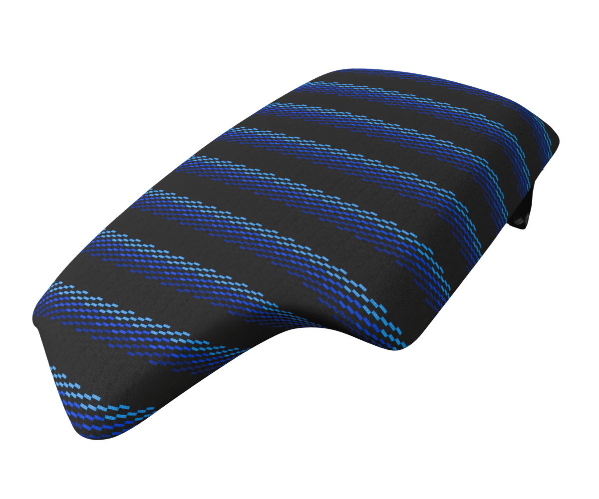 bmw f8x f3x OEM arm rest console cover wrapped in 3 Mtech Blue fabric