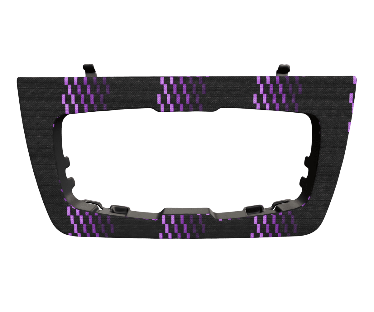 bmw f8x f3x OEM headlight switch cover wrapped in 3 Mtech Purple fabric