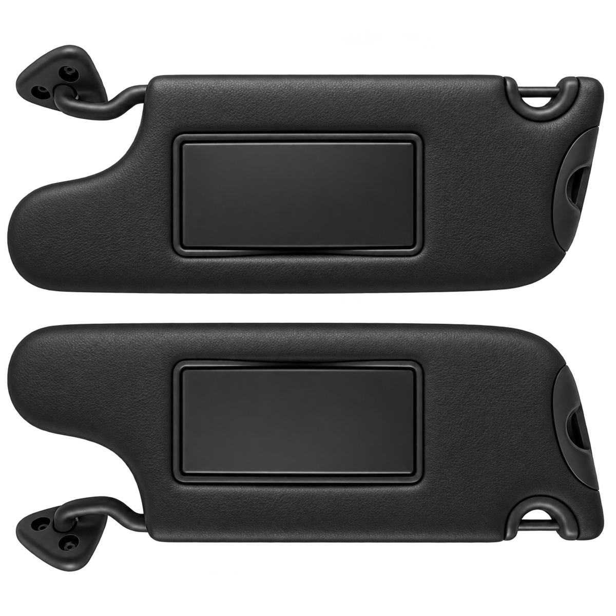 Dodge Challenger LC sun visor pair — black Nappa leather upholstery preview