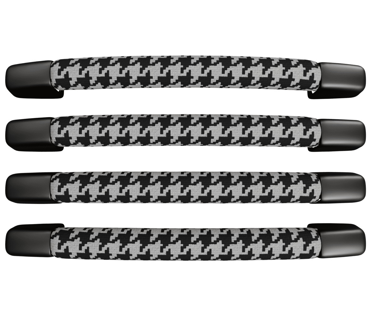 lexus ls400 grab handles in custom woven houndstooth fabric (Grey)