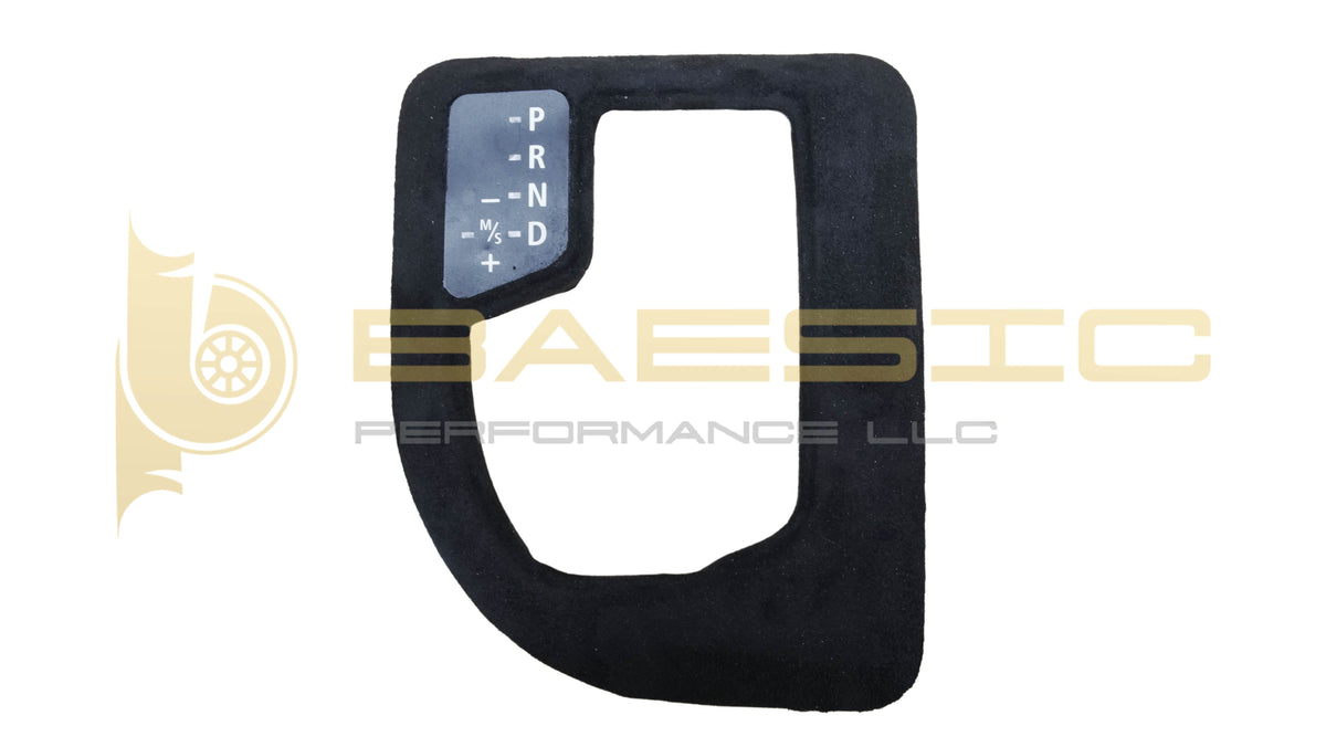 04-10 BMW E60 Shifter Plate Alcantara Suede